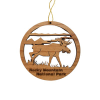 Rocky Mountains Ornament Moose Cutout Handmade Wood Ornament Rocky Mountain National Park Colorado Souvenir CO Christmas Ornament