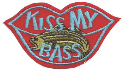 KISS MY BASS novelty embroidered patch