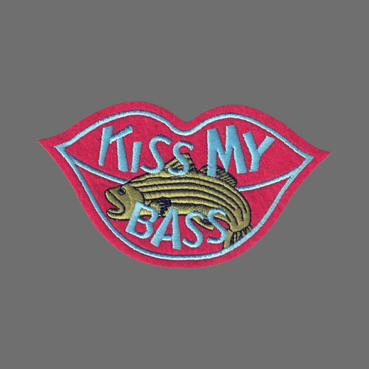 KISS MY BASS Funny Novelty Patch - 8754