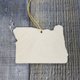 Oregon Wood Ornament -  OR State Shape with State Motto - Handmade Wood Ornament Made in USA Christmas Decor