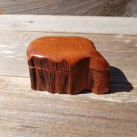 Wood Ring Box Redwood Rustic Handmade California #524 Storage Live Edge Mini Birthday Gift Christmas Gift Mother's Day Gift