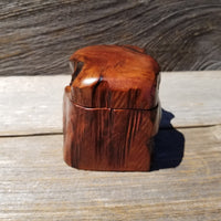 Wood Ring Box Redwood Rustic Handmade California #638 Storage Live Edge Mini Birthday Gift Christmas Gift Mother's Day Gift