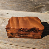 Redwood Jewelry Box Curly Wood Engraved Rustic Handmade California #660 Memento Box Dad Gift Trinkets Memories Stash Mens Valet