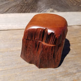 Wood Ring Box Redwood Rustic Handmade California #625 Storage Live Edge Mini Birthday Gift Christmas Gift Mother's Day Gift