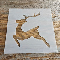 Reindeer Galloping Stencil Reusable Cookie Decorating Craft Painting Windows Signs Mylar Many Sizes Christmas Bounding