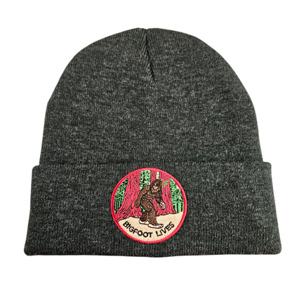 BIGFOOT LIVES Charcoal Gray Knit Beanie - B1027