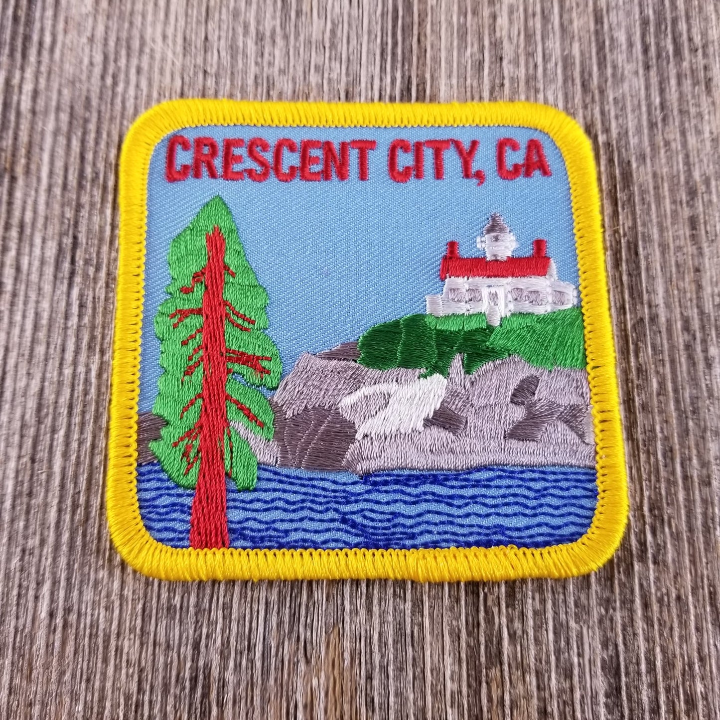 CRESCENT CITY, CA  Souvenir Embroidered Iron On Patch 3 Inch- 4813