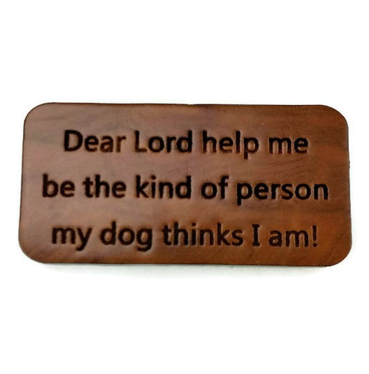 Wholesale Funny Dog Owner Wood Magnet #M4022W