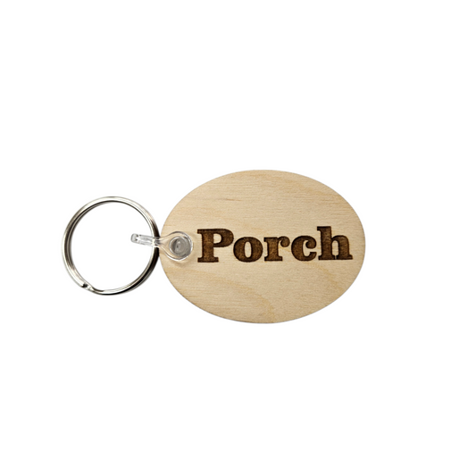 Porch Wood Keychain Key Ring Keychain Gift - Key Chain Key Tag - KC8161