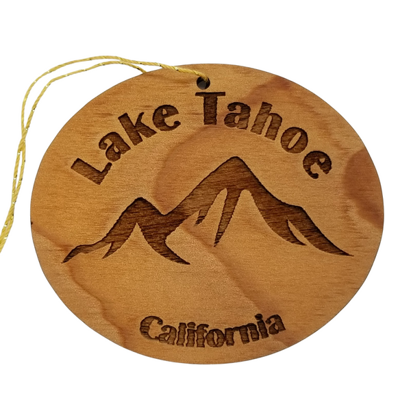 Wholesale Lake Tahoe Mountains Ornament Wood Souvenir #O15071W (PKG of 12)