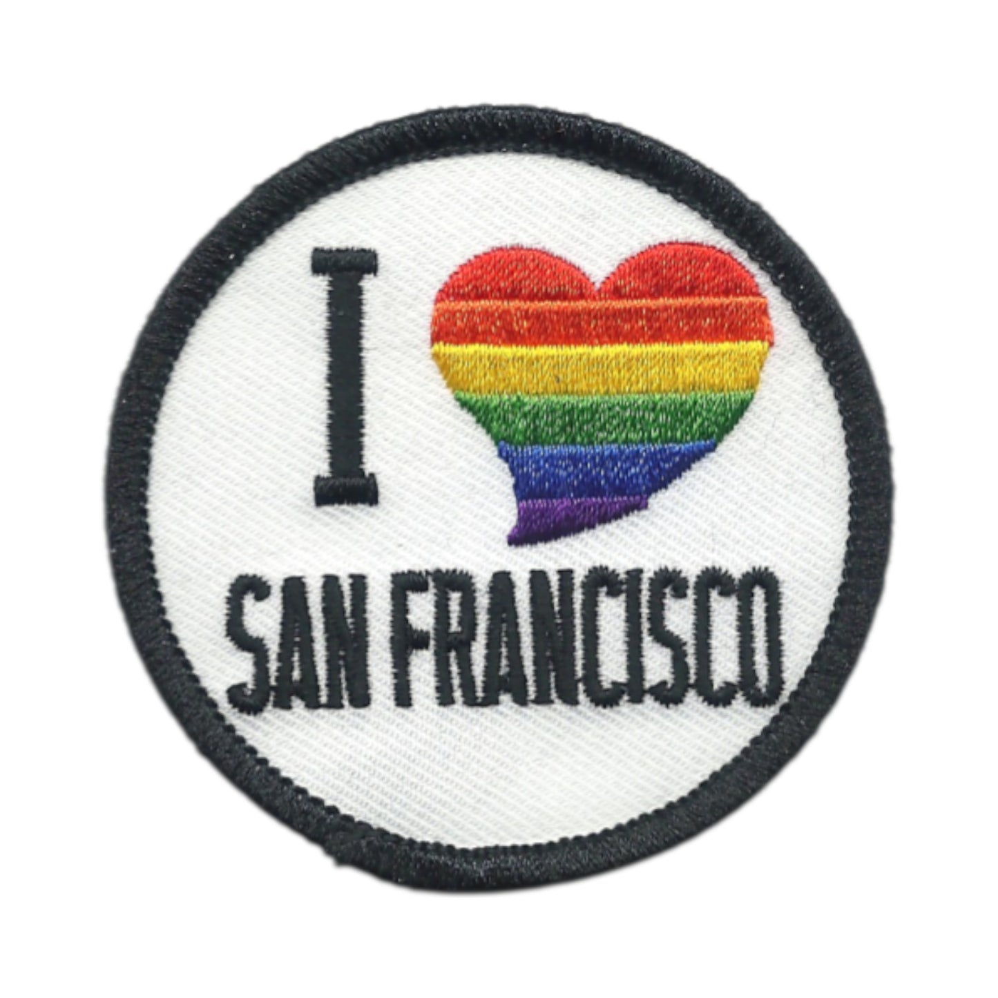 San Francisco Iron On Patch - I Love Heart SF - California Souvenir 2.5 Inch SF-02-RB-2.5