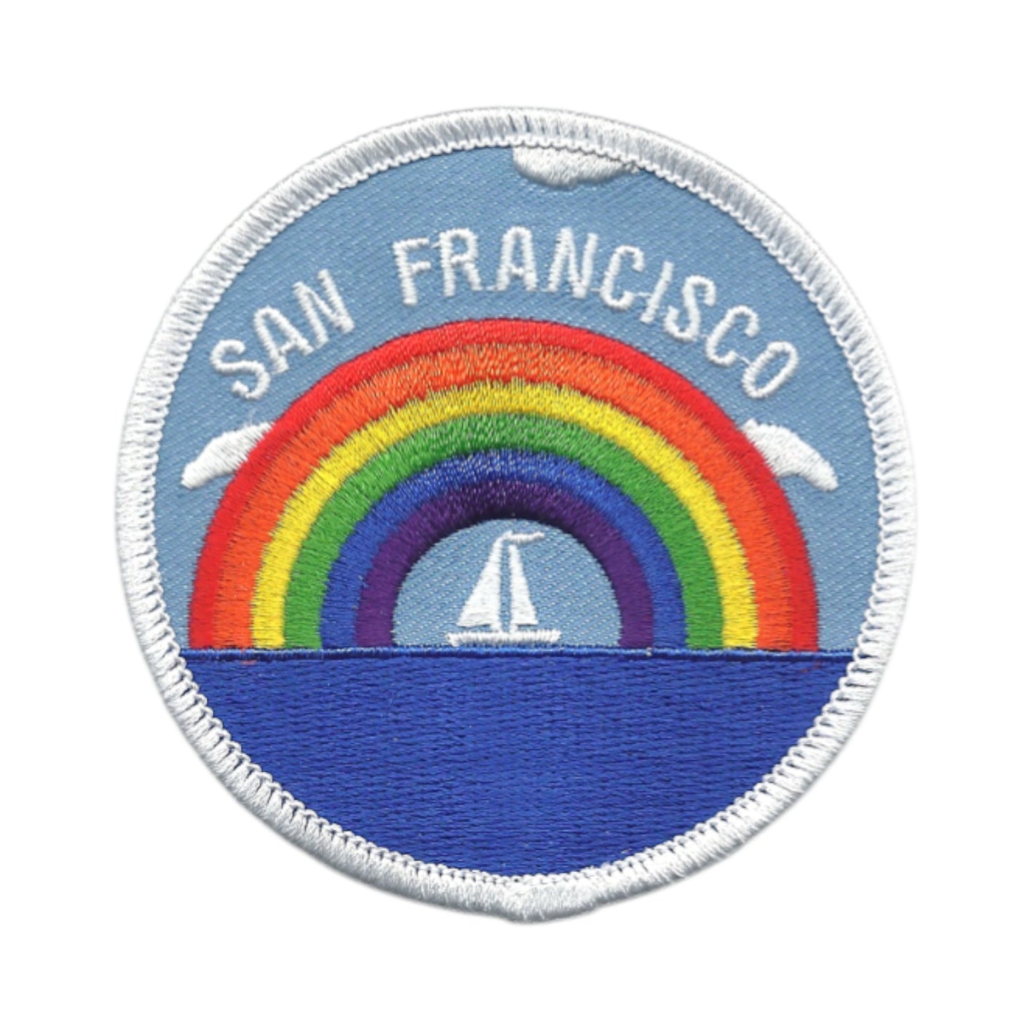 SAN FRANCISCO Rainbow Sailboat Souvenir Embroidered Patch - SF-35
