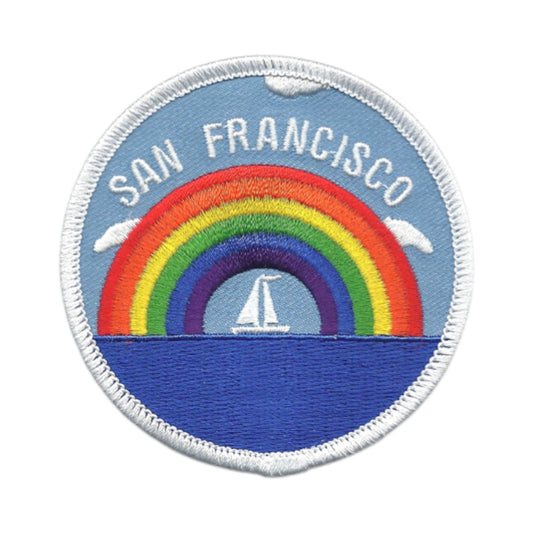 SAN FRANCISCO Rainbow Sailboat Souvenir Embroidered Patch - SF-35