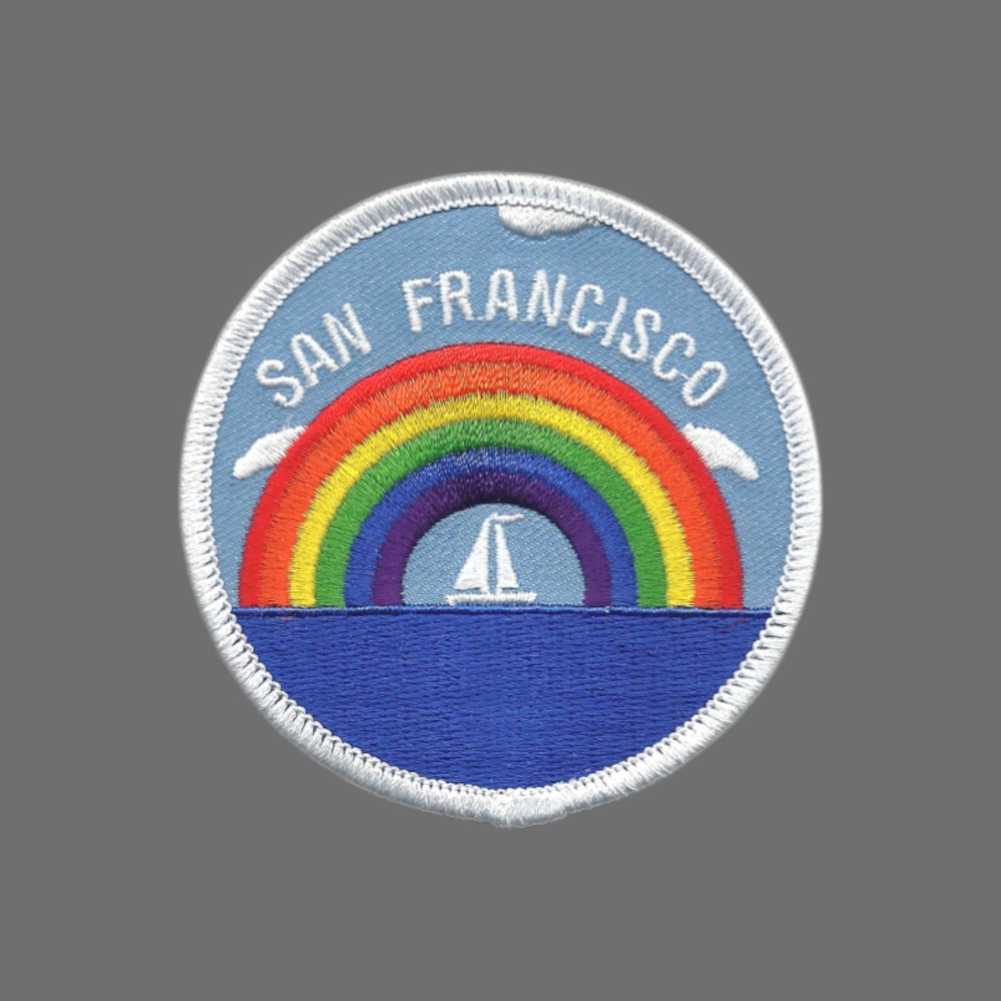 SAN FRANCISCO Rainbow Sailboat Souvenir Embroidered Patch - SF-35