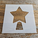Star Tree Topper Stencil Reusable Cookie Decorating Craft Painting Windows Signs Mylar Many Sizes Christmas Winter #118