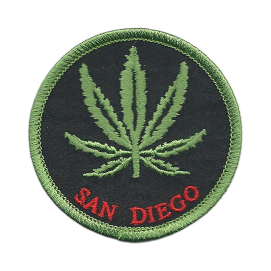 SAN DIEGO Leaf - Iron On Embroidered Souvenir Patch SAN DIEGO-420