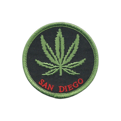 SAN DIEGO Leaf - Iron On Embroidered Souvenir Patch SAN DIEGO-420