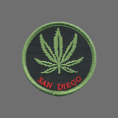 SAN DIEGO Leaf - Iron On Embroidered Souvenir Patch SAN DIEGO-420
