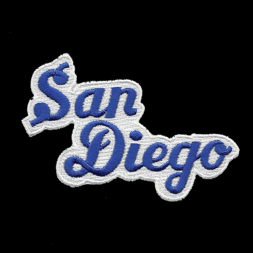 San Diego Script Text Souvenir Embroidered Iron On Patch - 4702-11/39