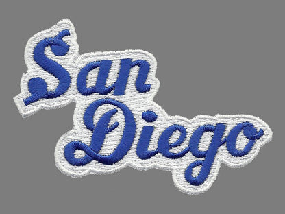 San Diego Script Text Souvenir Embroidered Iron On Patch - 4702-11/39