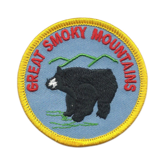 GREAT SMOKY MOUNTAINS Black Bear Souvenir Embroidered Patch - SMOKY-39