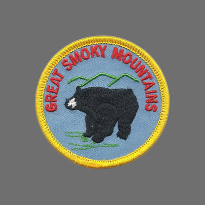 GREAT SMOKY MOUNTAINS Black Bear Souvenir Embroidered Patch - SMOKY-39