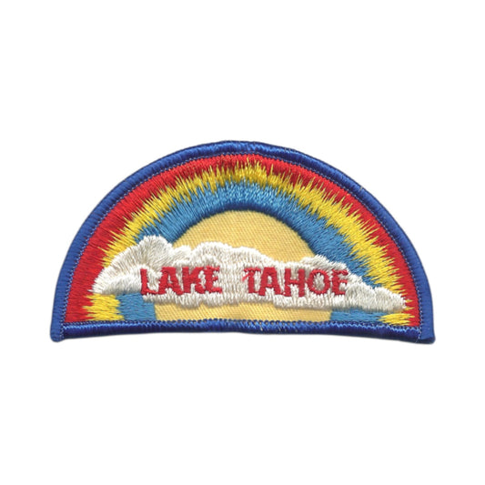 Vintage LAKE TAHOE Rainbow with Cloud Souvenir Patch Sew On - TAHOE-05B