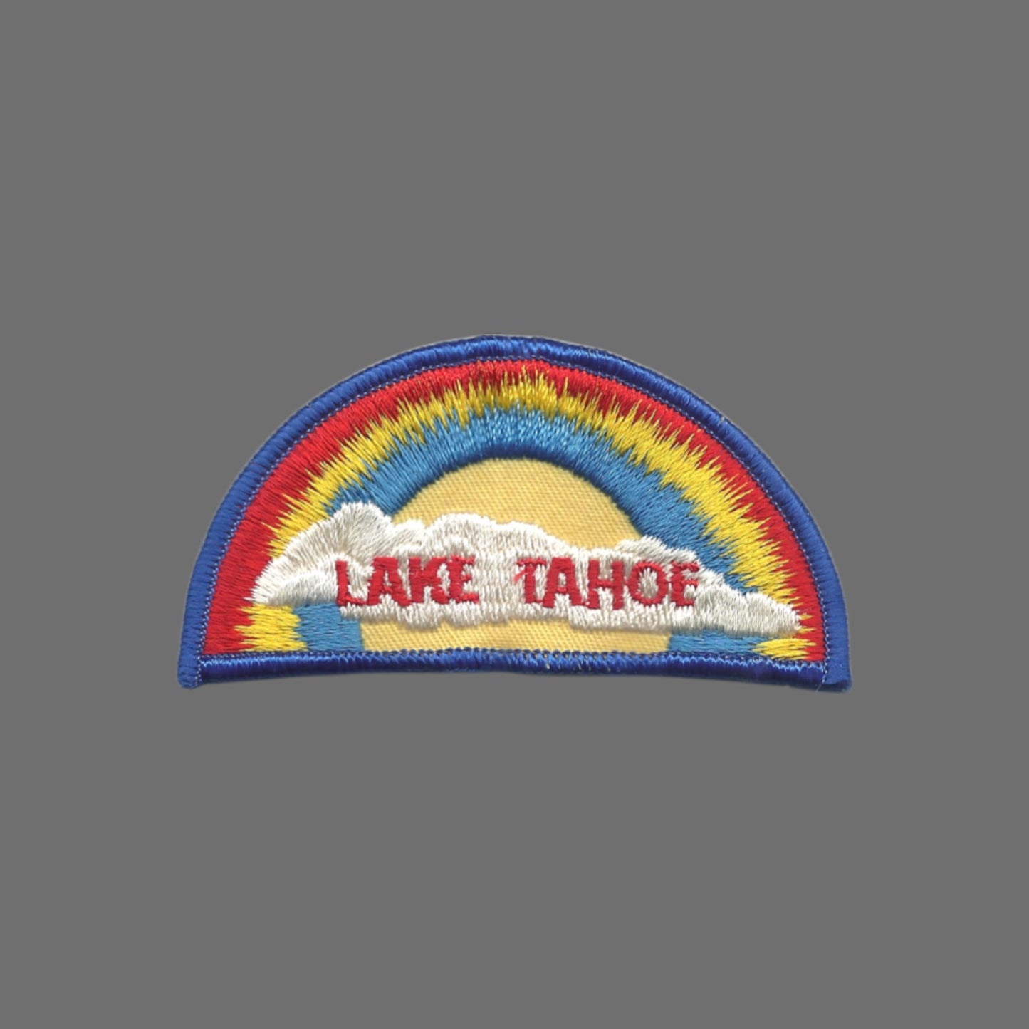 Vintage LAKE TAHOE Rainbow with Cloud Souvenir Patch Sew On - TAHOE-05B