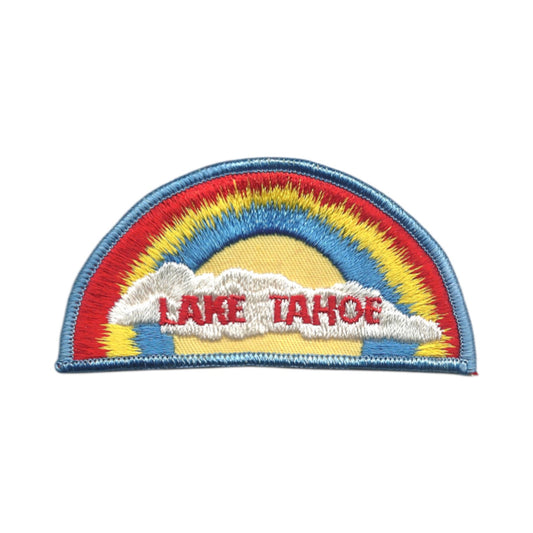 Vintage LAKE TAHOE Rainbow with Cloud Souvenir Patch Sew On - TAHOE-05LB