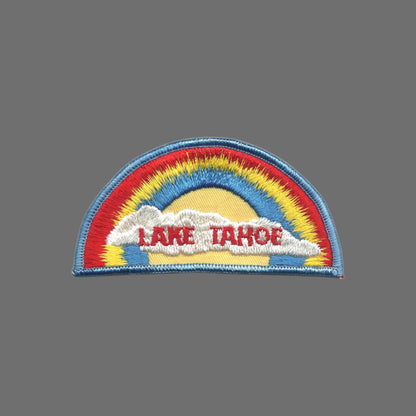 Vintage LAKE TAHOE Rainbow with Cloud Souvenir Patch Sew On - TAHOE-05LB