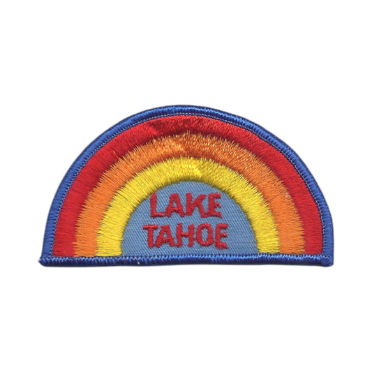 Vintage LAKE TAHOE Rainbow Souvenir Embroidered Patch SEW ON - TAHOE-04B