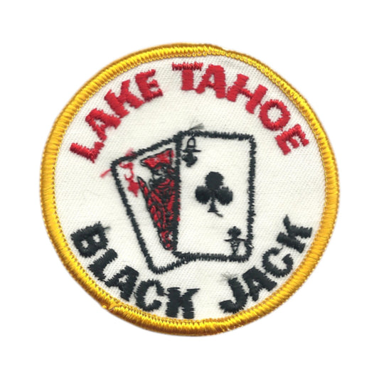 Vintage LAKE TAHOE Blackjack Souvenir Embroidered Patch SEW ON - TAHOE-17