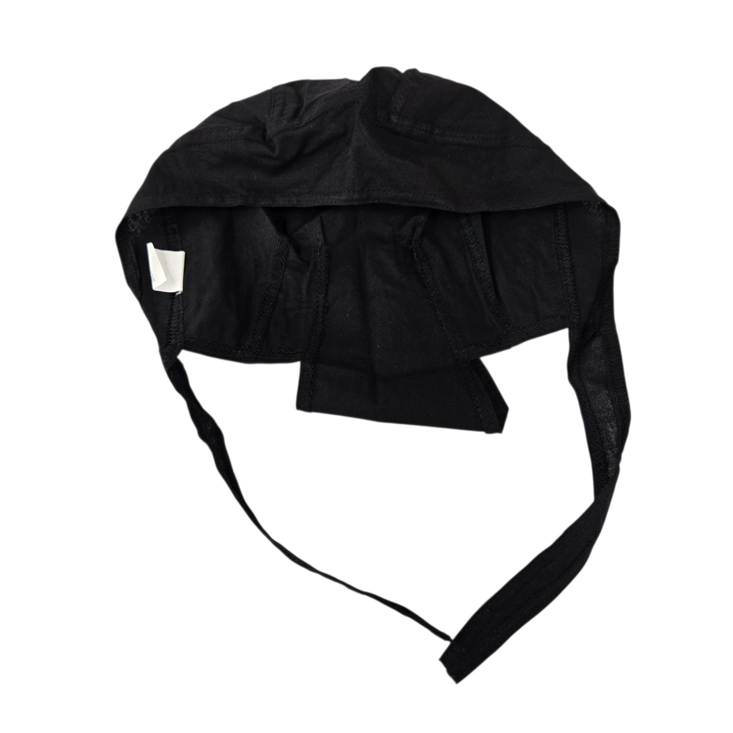 Black cotton headwrap (doo-rag, du-rag, durag, kerchief) - w-01
