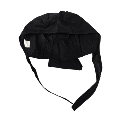 Black cotton headwrap (doo-rag, du-rag, durag, kerchief) - w-01