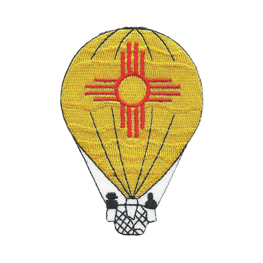 New Mexico Zia Hot Air Balloon Souvenir Patch Iron On - ZIA-15
