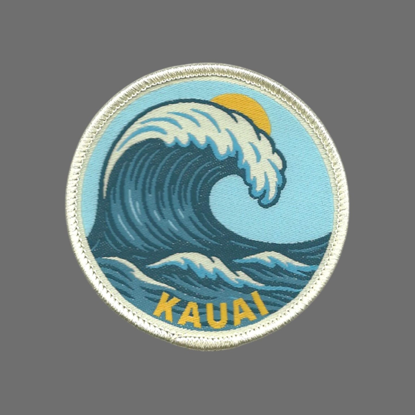 Hawaii Patch – Kauai HI Souvenir Big Wave Travel Souvenir 2.5" - 10628