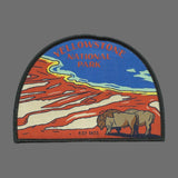Wyoming Patch – Yellowstone National Park - Travel Patch – Souvenir Patch 3.75" Iron On Sew On Embellishment Applique