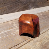 Wood Ring Box Redwood Rustic Handmade California Storage Live Edge Mini #627 Birthday Gift Christmas Gift Mother's Day Gift