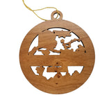 Alaska Wood Ornament - AK Souvenir - Handmade Wood Ornament Made in USA State Shape Bush Plane Dog Sleds Dragonfly Whale Oil Drill Mountains