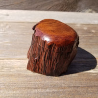 Wood Ring Box Redwood Rustic Handmade California #518 Storage Live Edge Mini Birthday Gift Christmas Gift Mother's Day Gift