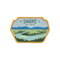 Wyoming Patch – WY Snake River - Travel Patch – Souvenir Patch 3.8" Iron On Sew On Embellishment Applique