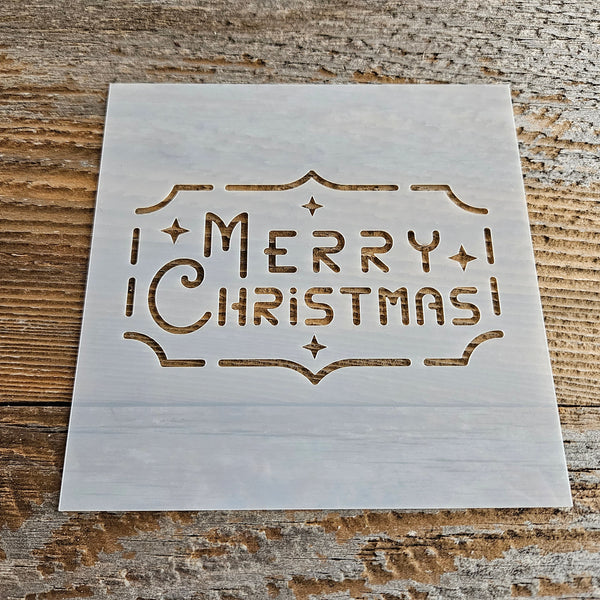 Merry Christmas Stencil Reusable Cookie Decorating Craft Painting Windows Signs Mylar Many Sizes Christmas Winter