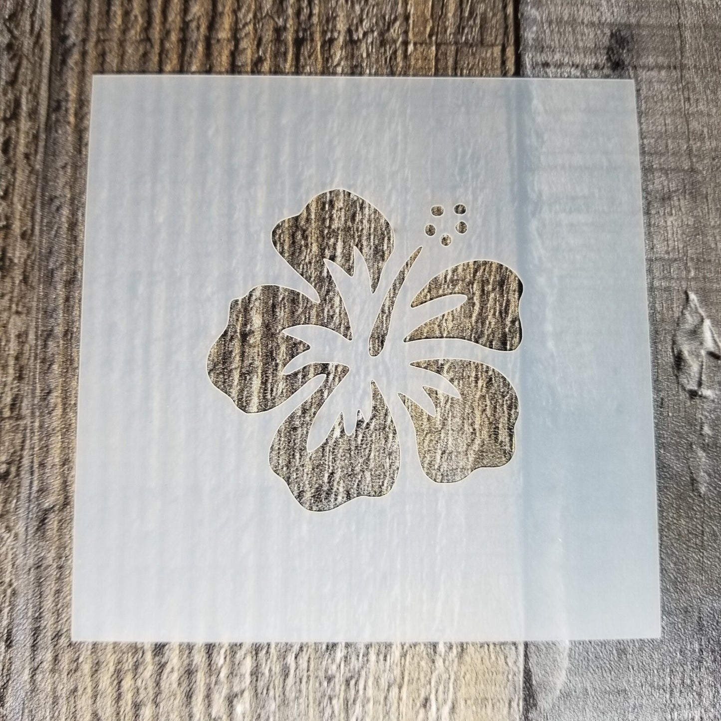 Hibiscus Stencil Reusable Food Safe Sign Painting Decorating Cookie Stencil Hawaii State Flower Stencil