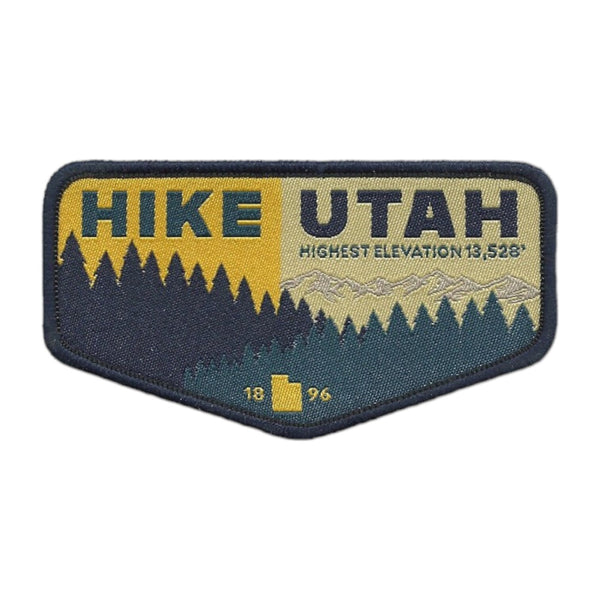 Utah Patch – Hike Utah - Iron On Travel Patch – Souvenir Patch – Embellishment Applique –  3.5"