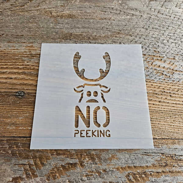 No Peeking Stencil Reusable Cookie Decorating Craft Painting Windows Signs Mylar Many Sizes Christmas Winter Reindeer Face Reindeer Head