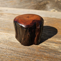 Wood Ring Box Redwood Rustic Handmade California Storage Live Edge Mini #664 Birthday Gift Christmas Gift Mother's Day Gift