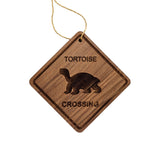 Tortoise Crossing Ornament - Tortoise Ornament - Wood Ornament Handmade in USA - Christmas Home Decor - Tortoise Gift Tortoise Lover
