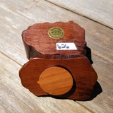 Wood Ring Box Redwood Rustic Handmade California #626 Storage Live Edge Mini Birthday Gift Christmas Gift Mother's Day Gift