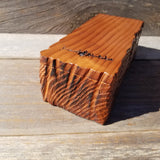 Handmade Wood Box with Redwood Tree Engraved Rustic Handmade Curly Wood #584 California Redwood Jewelry Box Storage Box
