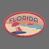 Florida Patch – Beach Scene FL The Sunshine State Travel Patch – Souvenir Patch – Embellishment Applique –  3" Iron On
